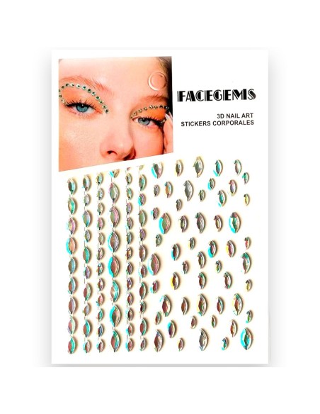 Facegems Heart kristalai veidui papuošti