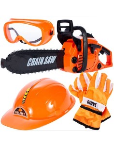 Žaislinis medkirčio rinkinys su benzininiu pjūklu