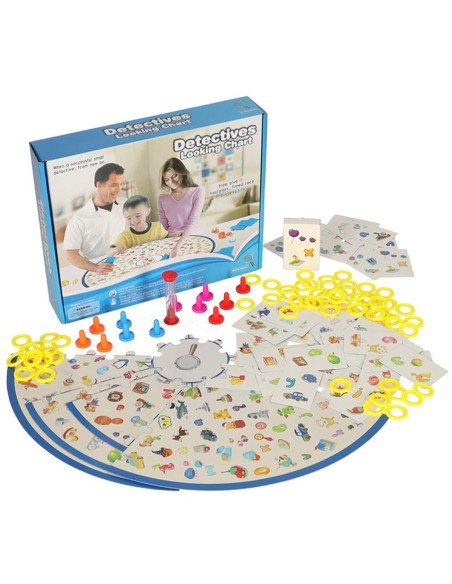 Jaunojo Detektyvo žaidimas su piešinukais "Detective looking chart"