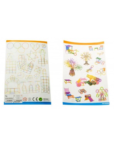 Erdvinis 3D konstruktorius šiaudeliai Straws and Connectors 400 vnt