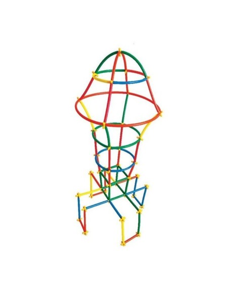 Erdvinis 3D konstruktorius šiaudeliai Straws and Connectors 400 dalių