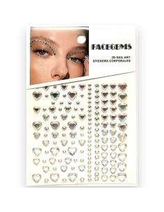 Facegems Heart kristalai veidui papuošti