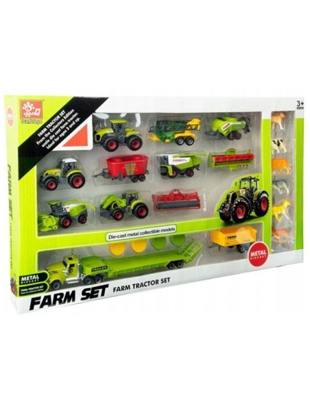 Tikroviškas žemės ūkio mašinų parkas: 19 dalių komplektas mažajam ūkininkui