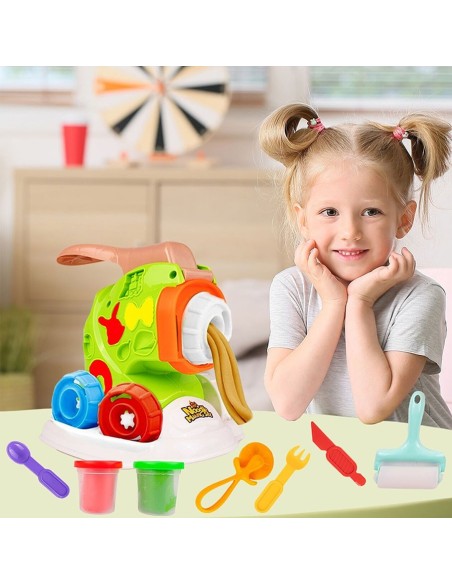 Kūrybinis makaronų gaminimo aparatas su 4 formavimo diskais.