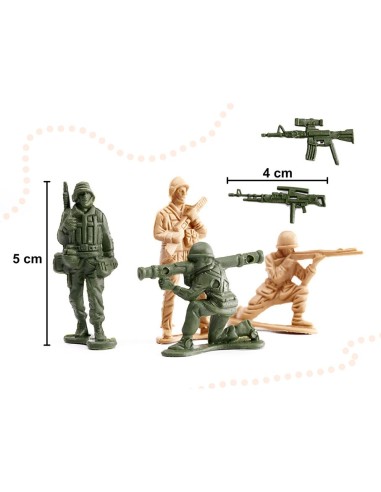 Karinė bazė - plastikinių kareivėlių...