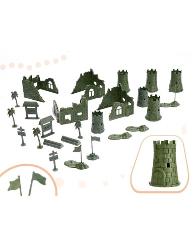 Karinė bazė - plastikinių kareivėlių...