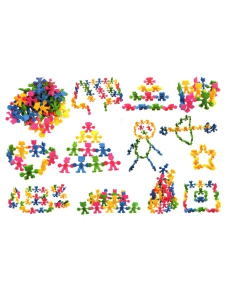 Erdvinis konstruktorius Gyvūnai susikabinantis rankom ir pilvukais