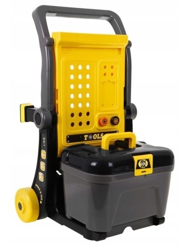 Meistro stalas ant ratų su įrankiais