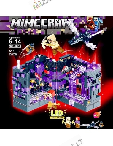 Lego Minecraft Mūšis už juodą tvirtovę LB610 551 dalys