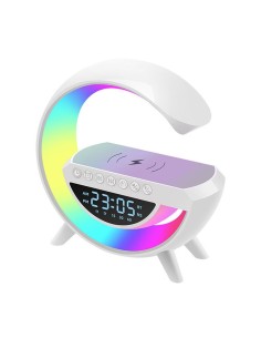 Bluetooth garsiakalbis BT-3401 (LED, AUX, USB, FM, microSD) įmontuotas LED ekranas, belaidis įkrovimas, žadintuvas