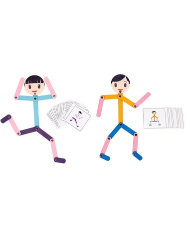 Medinė Montessori dėlionė žmogus...