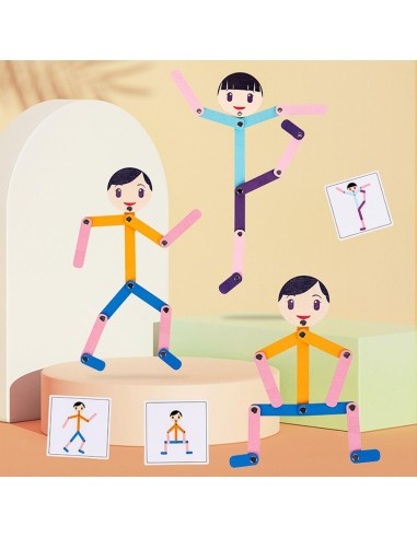 Medinė Montessori dėlionė žmogus...