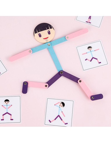 Medinė Montessori dėlionė žmogus...