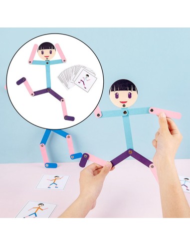 Medinė Montessori dėlionė žmogus...