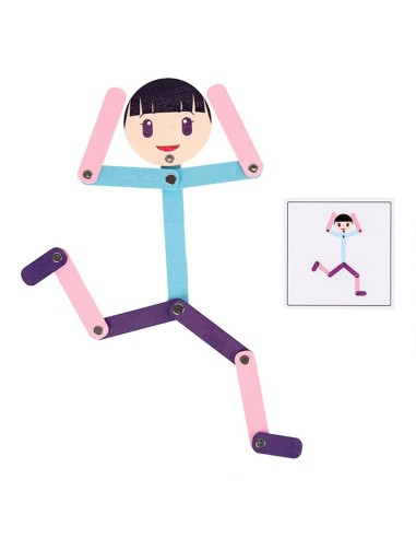 Medinė Montessori dėlionė žmogus...