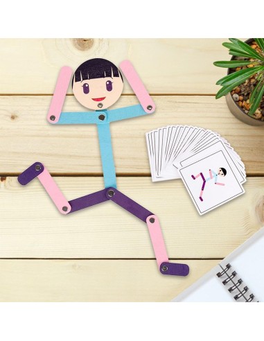 Medinė Montessori dėlionė žmogus...