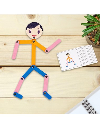 Medinė Montessori dėlionė žmogus...