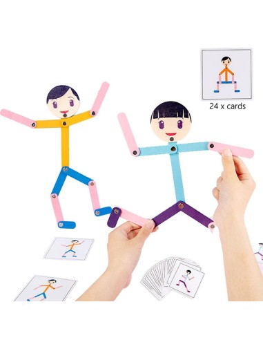 Medinė Montessori dėlionė žmogus...