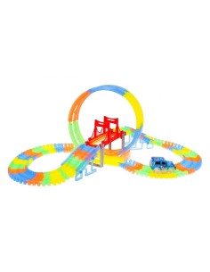 Fluorescencinė lenktynių trasa 157 vnt. + Automobilis su LED 2