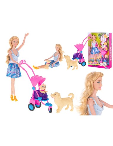 Barbies tipo lėlė 29 cm su šunimis...