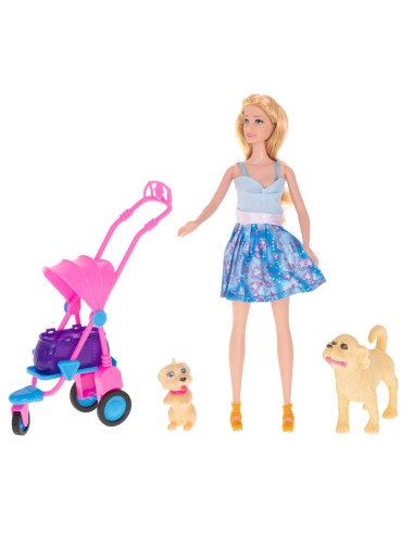 Barbies tipo lėlė 29 cm su šunimis...