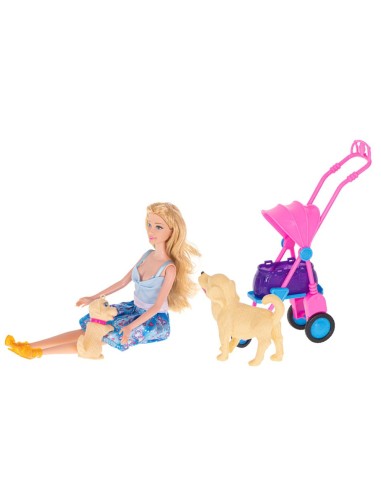 Barbies tipo lėlė 29 cm su šunimis...