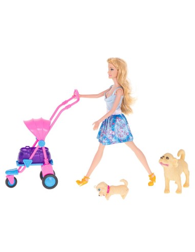 Barbies tipo lėlė 29 cm su šunimis...