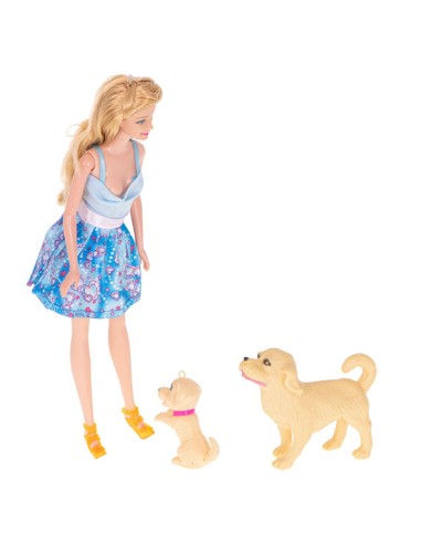 Barbies tipo lėlė 29 cm su šunimis...