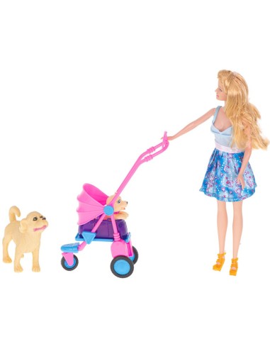 Barbies tipo lėlė 29 cm su šunimis...
