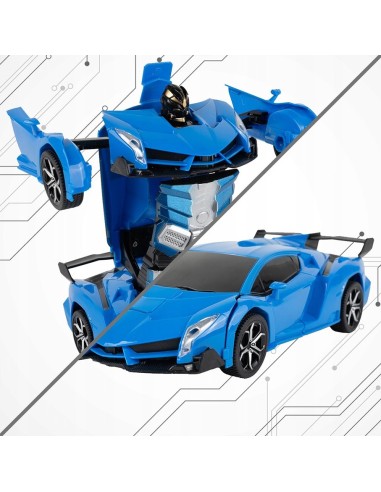 Mėlynas robotas transformuojantis į...