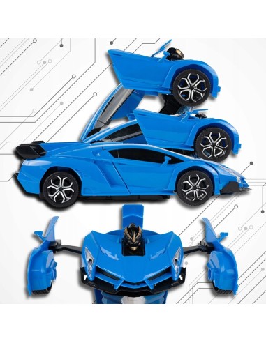 Mėlynas robotas transformuojantis į...