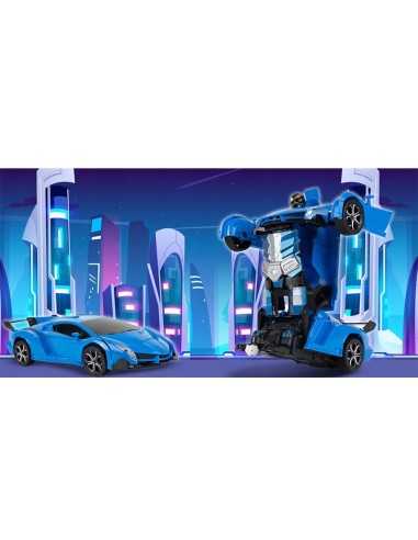 Mėlynas robotas transformuojantis į...