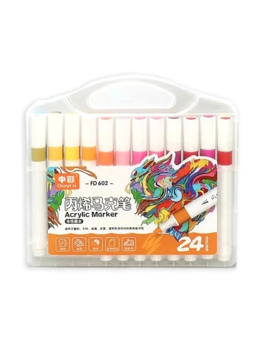 Flomasteriai Acrylic Marker 24 spalvų...