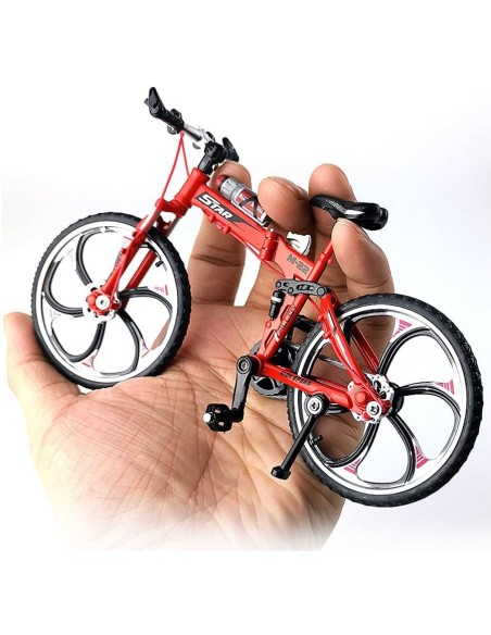 SalLady kolekcijos mini metalinis realistiškas sulankstomas kalnų dviratis 1:10