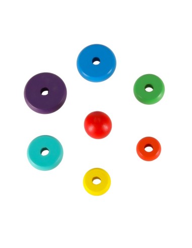 Medinė piramidė, 6 žiedai, 13 cm