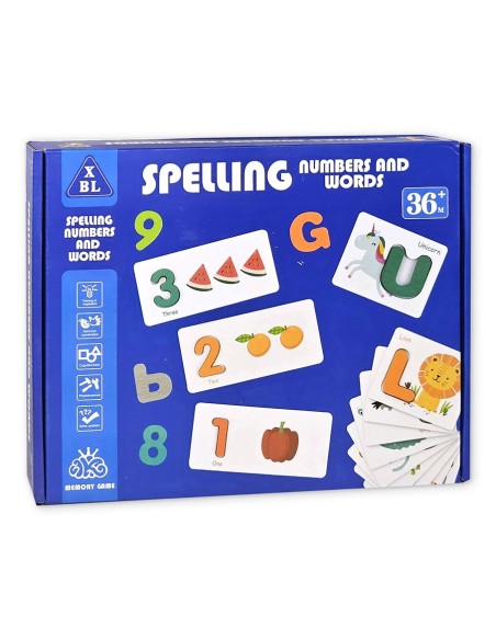 2 viename - kortelių rinkinis Spelling Numbers And Worlds