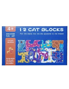 12 kačių medinė dėlionė