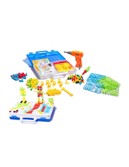 Konstruktorius su varžtais ir elektriniu atsuktuvu 253 dalių