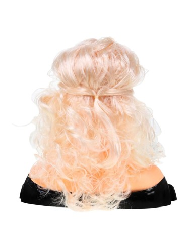 Šviesiaplaukė lėlės galva plaukų...