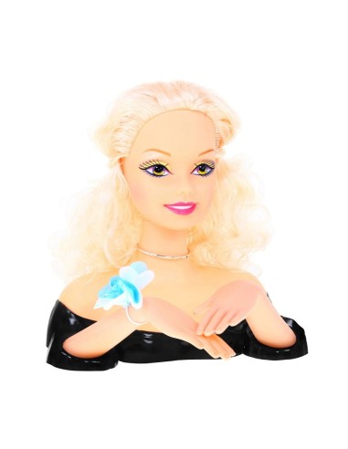 Šviesiaplaukė lėlės galva plaukų...