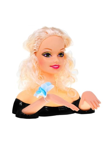 Šviesiaplaukė lėlės galva plaukų...