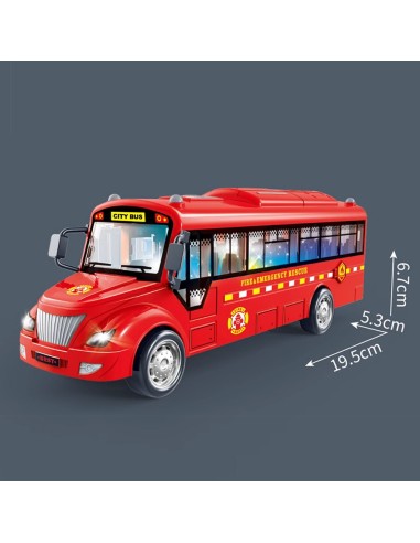 Garso ir šviesos modeliukas - autobusas
