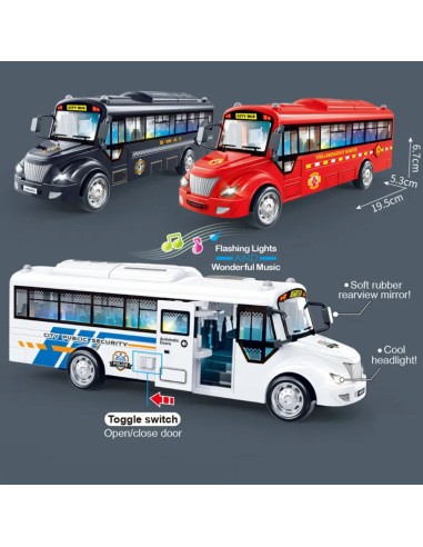 Garso ir šviesos modeliukas - autobusas