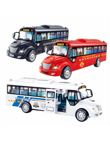 Garso ir šviesos modeliukas - autobusas