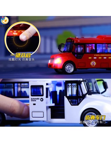 Garso ir šviesos modeliukas - autobusas