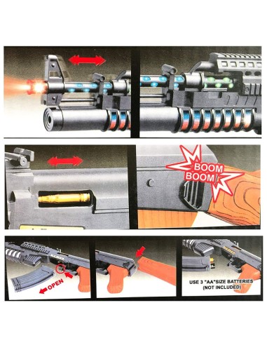 Šviečiantis šautuvas AK74 52cm