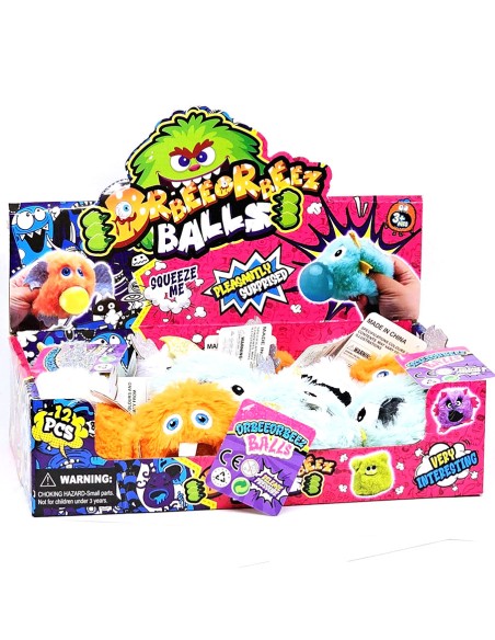 Pliušinis antistresinis monstriukas „Lean Toys“ su vandens perliukais (6 cm)