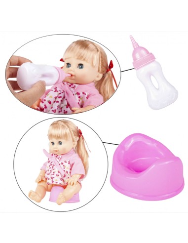 Lėlė su priežiūrose priemonėmis 1699AB