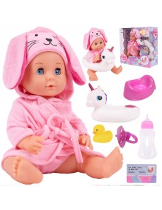 Lėlė su vonios priemonėmis