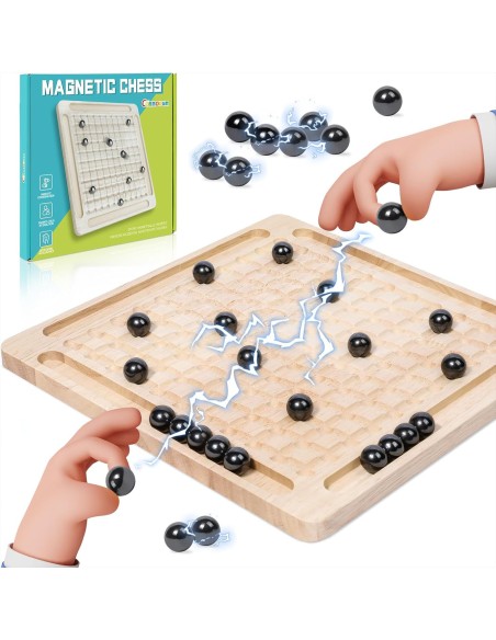 Linksmas Magnetinių šachmatų žaidimas su medinė lenta